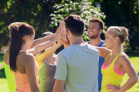 Sports friends celebrating – join Australia's free sports social network